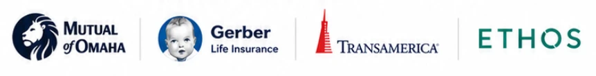 Mutual of Omaha, Gerber Life Insurance, Transamerica, Ethos